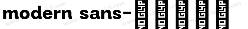 modern sans字体转换